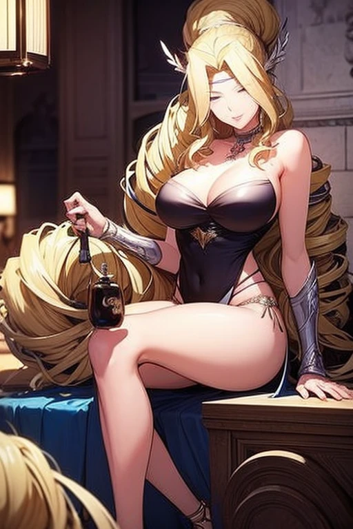1girl, mature female, masterpiece, mistress, goddess,verylong_hair,blonde_hair