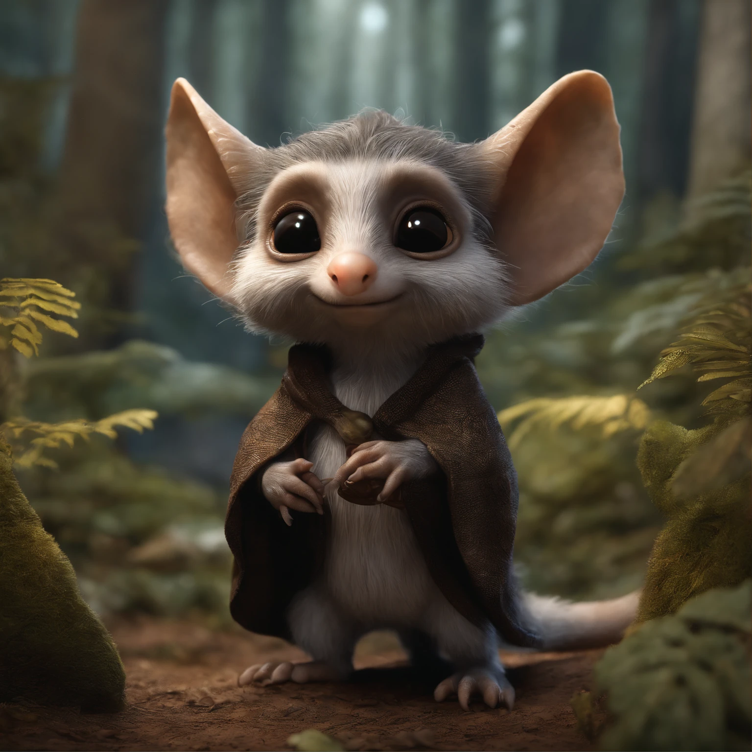 Repeat drawing, (CBZBB:1.25), ((gremlin),Zhkute, Small, baby, Beautiful, Fantasy art, deviant art, trending artstation, Digital Art, Detailed, Realistic, humanoid, character, tiny, Cinematic shot, cinematic portrait of a mole     ,gremlin, mole-like, bright silver and brown, long tail, large ears, covered with silver fur, water, stands on the shore, Best Quality, Masterpiece, in style of dark fantasy art, gremlin, mole-like, bright silver and brown, long tail, double nose, huge ears, covered with silver fur,tousled, five toes on each paw, holding a huge acorn in his paws, I&#39;m standing in a forest clearing under the foliage of bast., acorns lie in the clearing, acorns glow, Crickets fly, Best Quality, Masterpiece, in style of dark fantasy art, fantasy-inspired, in the style of John Tolkien,