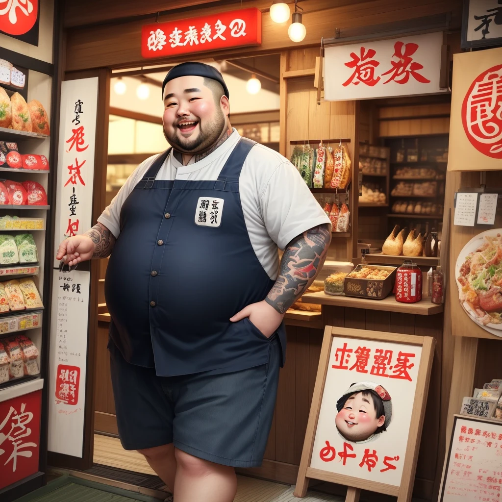 An izakaya with no rules、white little beard、fat store manager、tattoo cheerful