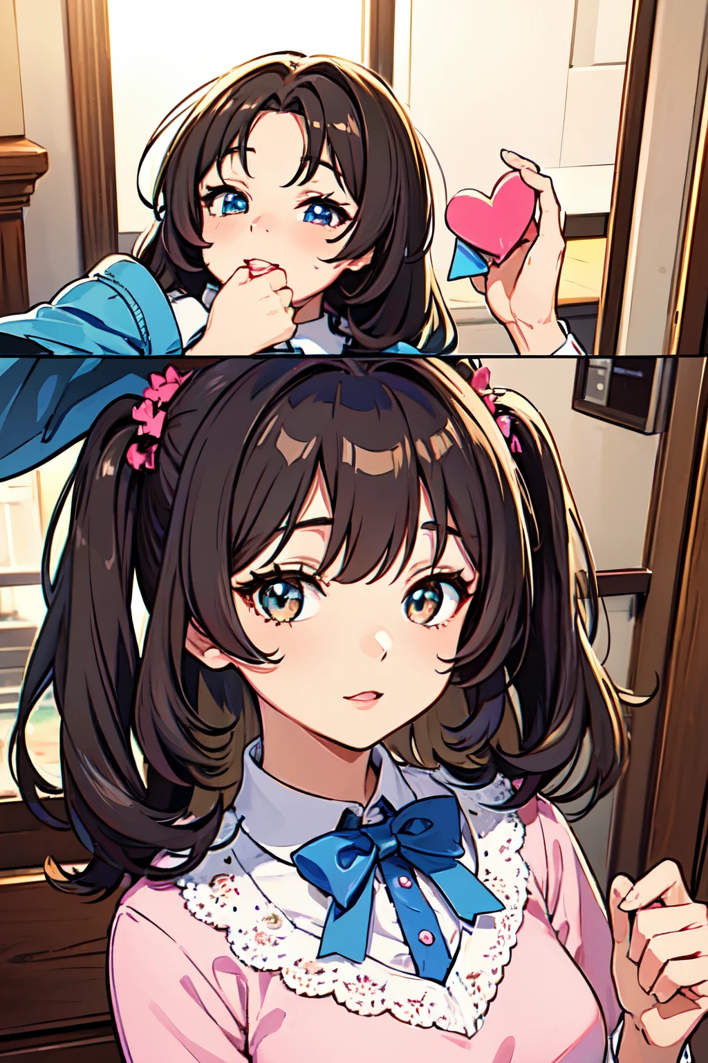 a girl next door,Can do all kinds of thoughtful things and have cute and lively expressions