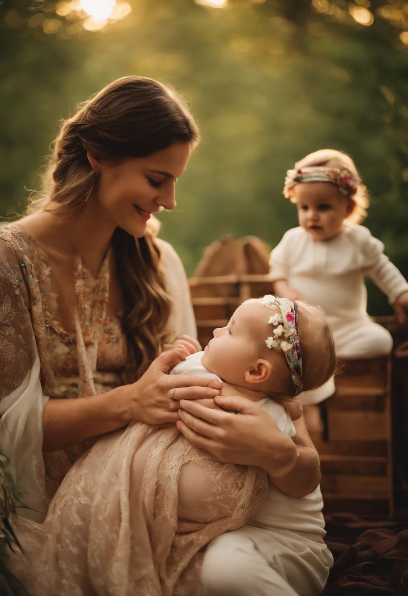 Baby with her mother