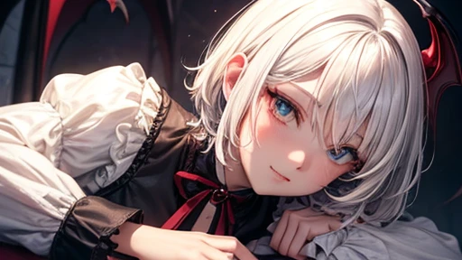 vampire, short white hair