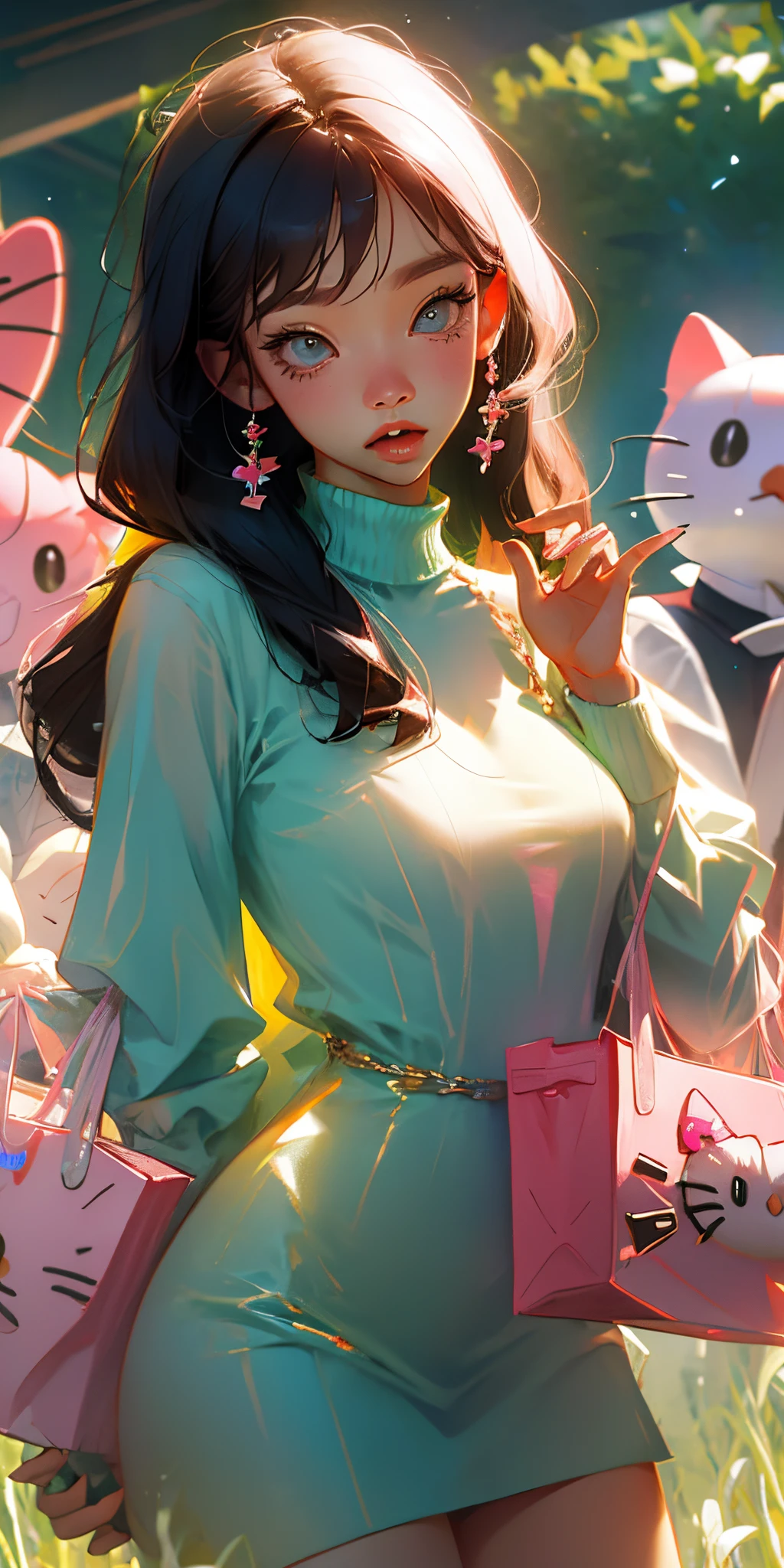 Yang jungwon holding up hello kitty