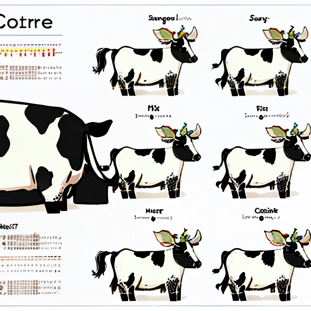 A cute cow,Long diagram