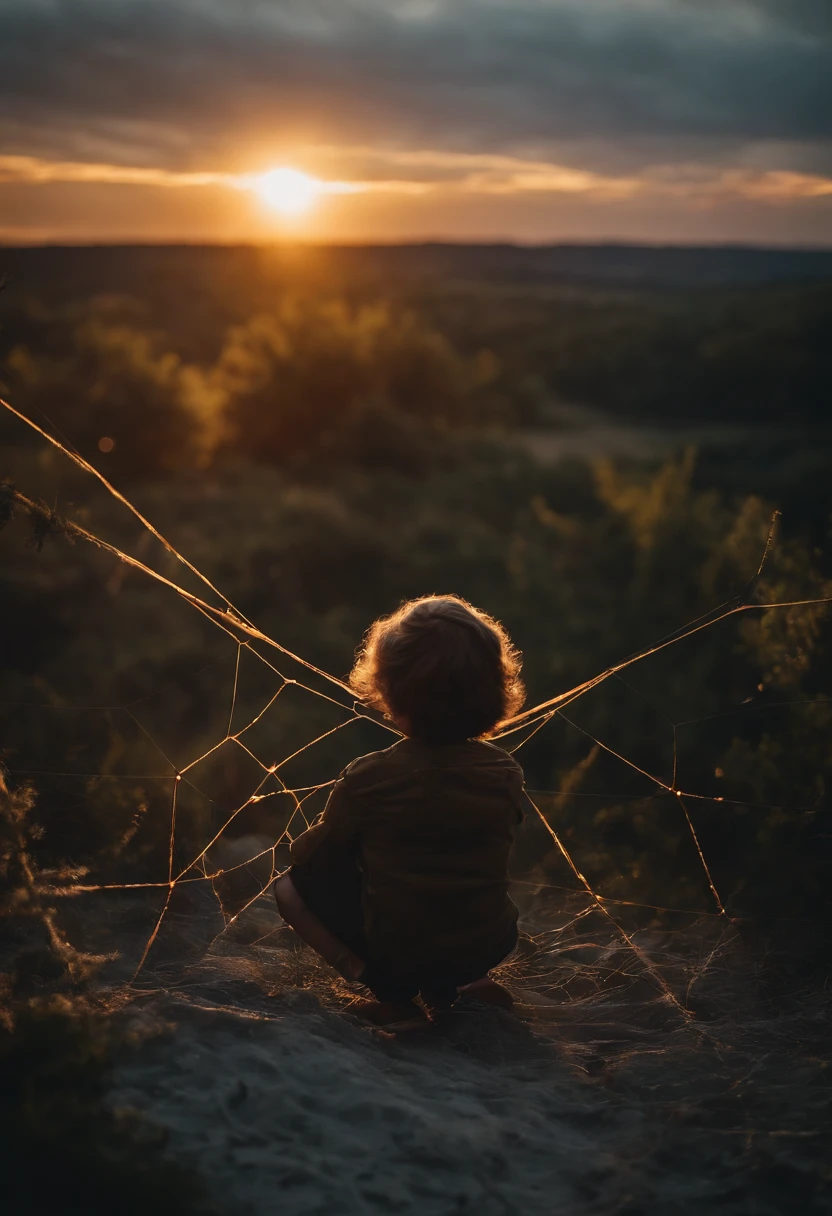 Stretch a spider web-like rope、Christmas in Ukraine with lots of big glowing spider-shaped ornaments、A boy and a soldier kneel down to their experiences and pray for peace..、arachne、arachne、arachne、glowing spider ornament、