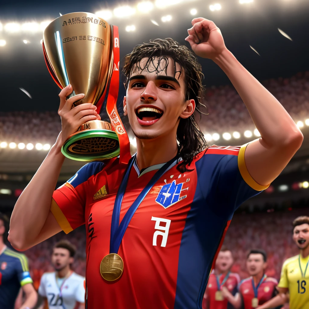 Create an image of Venezuela wining the fifa word cup in 2026