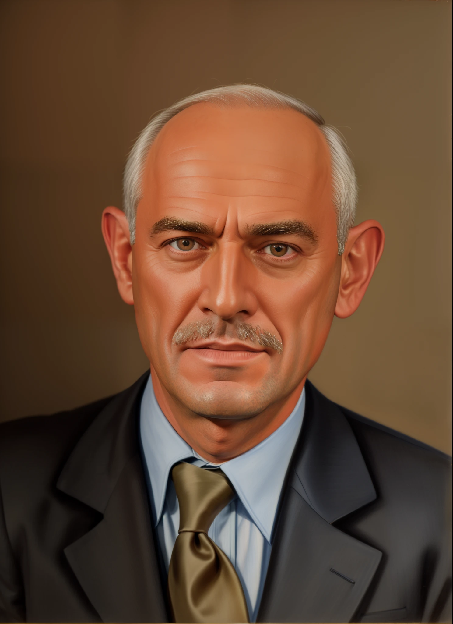 there is a man in a suit and tie posing for a picture, uma foto colorida, foto colorida, rosto restaurado realista, fotografia colorida, colorido 1 9 0 4 foto, Retrato de Chuck Clayton, rendering of close up portrait, head and shoulder portrait, retrato colorido, retrato representativo, retrato detalhado, color studio portrait, historic portrait, inspirado em George Claessen