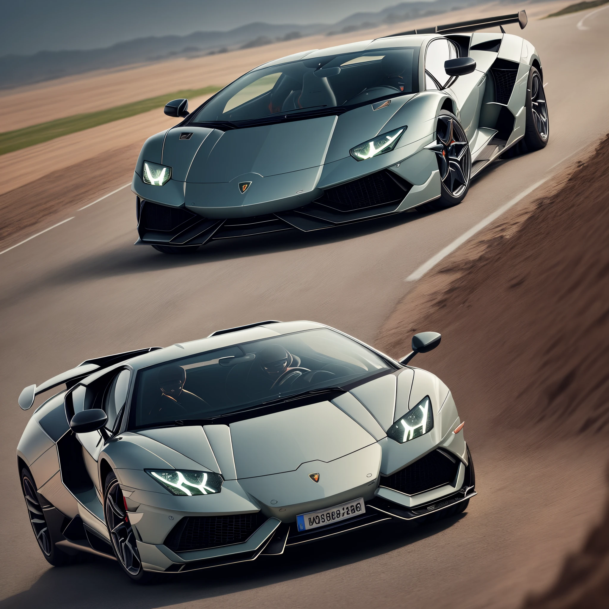 Create Lamborghini with man