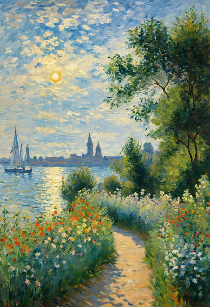 by Claude Monet, summer, Enhance, intricate, (best quality, masterpiece, Representative work, official art, Professional, unity 8k wallpaper:1.3)