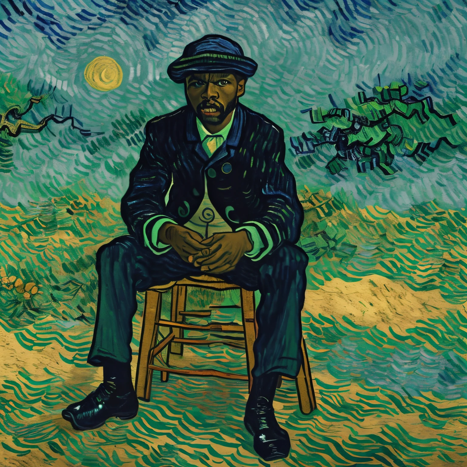 Tem um homem negro sentado num banco, Directed by: van Gogh