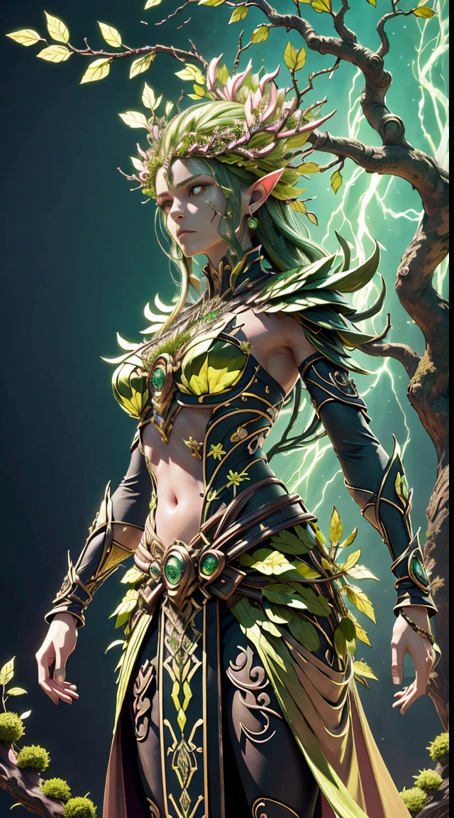 Plant Maiden,Vine Princess,Witch of Thorns,Beautiful line art photo,Use gold strokes and rainbow paint,Golden Maiden,the golden ratio,Melted wax,Visible brush strokes,surrounded by crystal spheres,3D Mosaic Wireframe,neuroimaging,neurons,The Tree of Life,colours,California,intense emotion,Oil on canvas,Thick strokes,insanely details,8k ultra high definition,tmasterpiece,art stations,ultra-realistic realism,plant witch,Vine Queen,Witch of Thorns