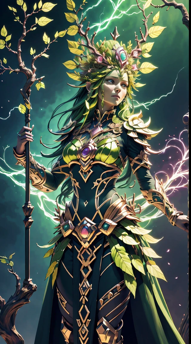Plant Maiden，Vine Princess，Witch of Thorns，Beautiful line art photo，Use gold strokes and rainbow paint，Golden Maiden，the golden ratio，Melted wax，Visible brush strokes，surrounded by crystal spheres，3D Mosaic Wireframe，neuroimaging，neurons，The Tree of Life，colours，California，intense emotion，oil on the canvas，Thick strokes，insanely details，8k ultra high definition，tmasterpiece，art  stations，ultra-realistic realism，plant witch，Vine Queen，Witch of Thorns