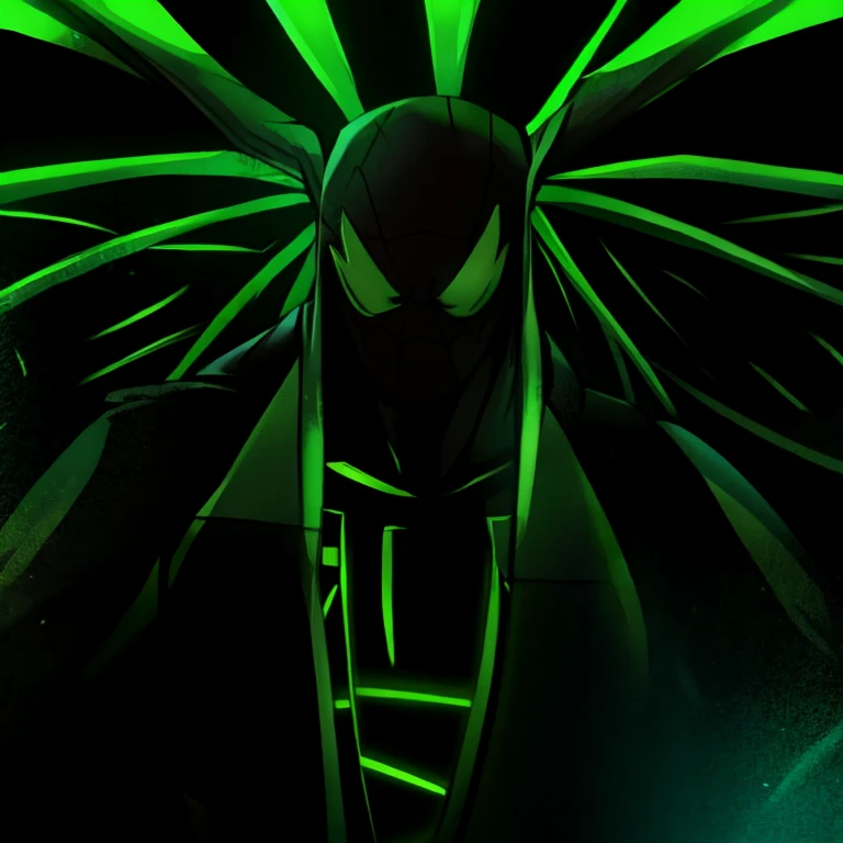 Spider Man with neon green and black