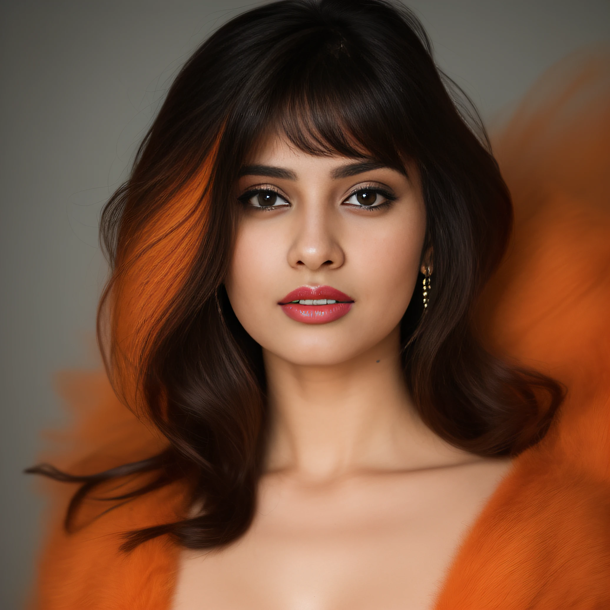 Day scene, close up photo of a indian from top view, (Masterpiece, Best Quality, High Resolution), evening Background, ((Paint Splash, Color Splash, Splash of Ink, Color Splash)), Sweet indian female actress, hour glass body shape,maroon lips, ((black blouse)), lightly makeup,ultra realistic, realistic, look at viewer (cinematic:1.3), intricate details, (ArtStation:1.2)