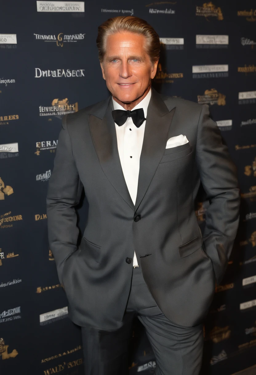 A photo of Gekko attending a high-profile charity gala, making a generous donation to support underprivileged children.,Wall Street,Gordon Gekko, the iconic character from the film “Wall Street,” is the epitome of 1980s corporate greed and style, often seen in tailored, expensive suits that signify his success and power in the financial world. He is distinguished by his slicked-back hair and a confident, almost predatory gaze, enhancing his image as a ruthless and savvy Wall Street tycoon., male