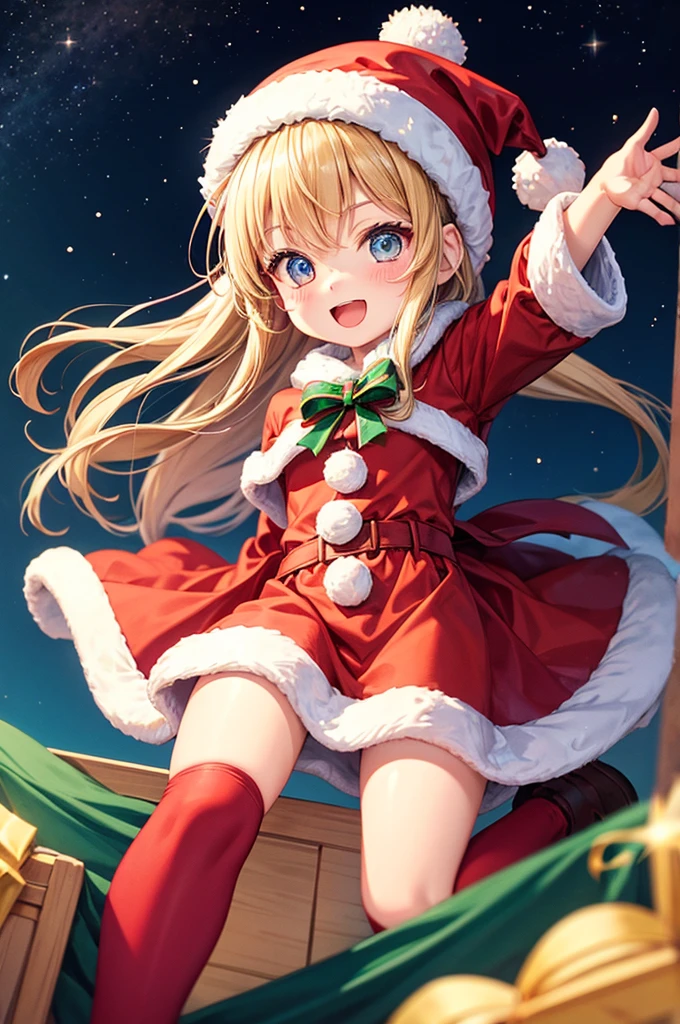 Christmas　icons　girl with　Anime style　cute 　girl santa cosplay