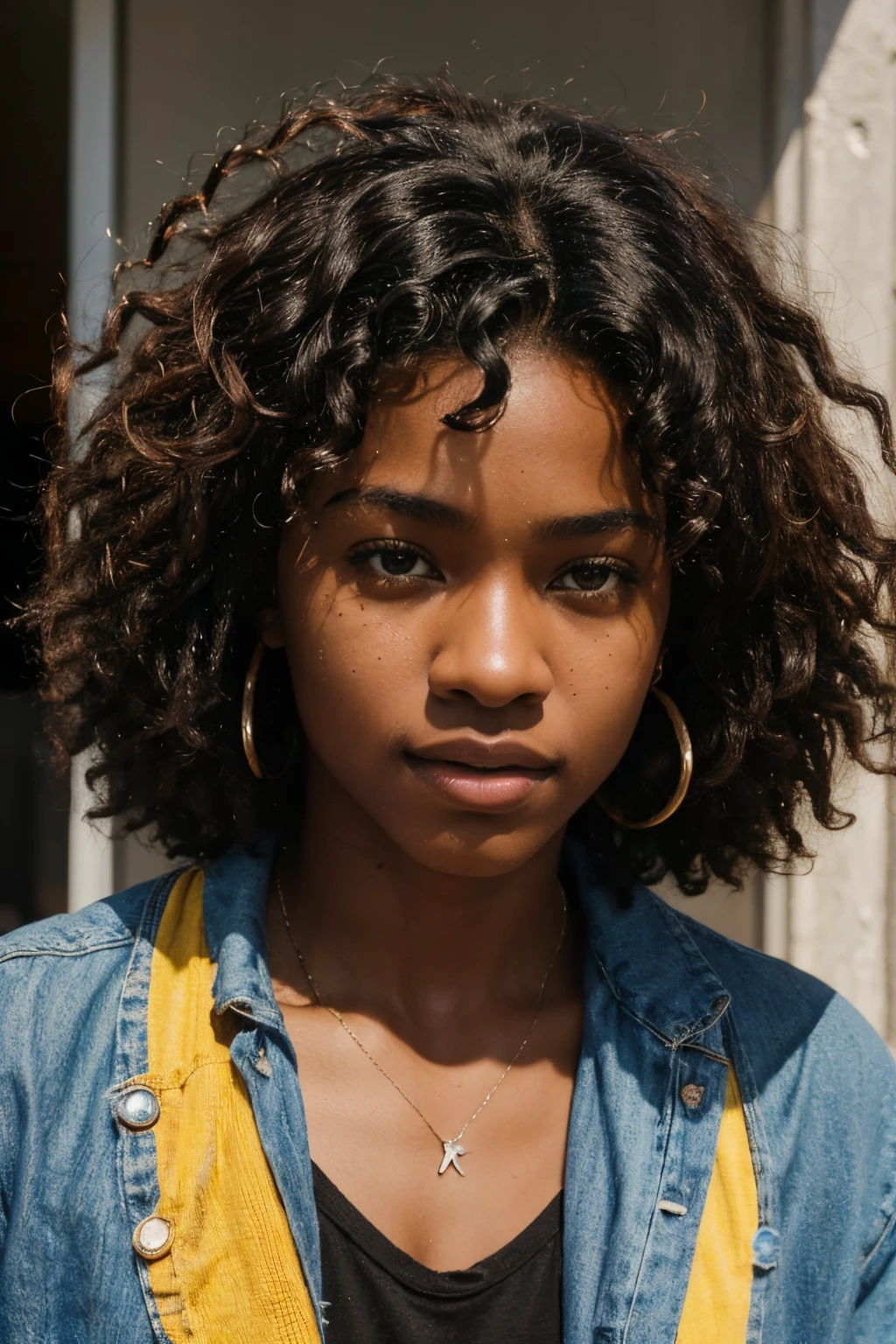 (main subject details), (material), (additional details), (image quality), (artistic style), (color tone), (lighting) A -yeld Afdescendant adolescente boy with a modern style, medium brown skin, short curly-wavy black hair. (best quality, highres, ultra-detailed), (realistic), (modern, contemporary), (vibrant colors, stylish tones), (soft natural lighting)