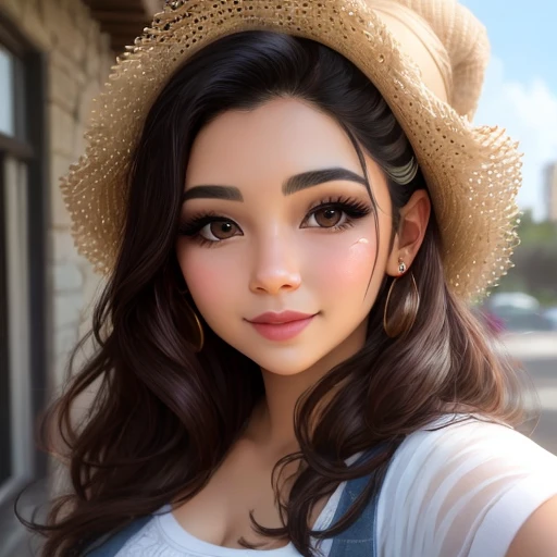 Latina realista con rostro hermoso