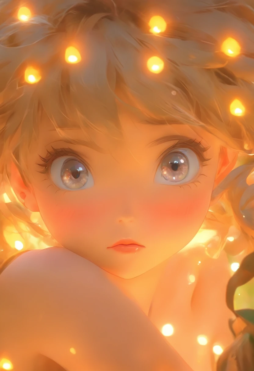 A posing nude, in a garden, with beautiful detailed eyes, lips, and face, wearing a delicate bracelet on her wrist. The scene is captured with a medium of oil painting, resulting in high-resolution, ultra-detailed, and photorealistic image quality. The overall artwork has a soft and warm color tone, with a gentle and dreamy lighting effect. The top topic is described as:A cute little gir the garden,With beautiful detailed eyes,Lip color and facial expressions are extremely delicate。She wore a delicate bracelet on her wrist。The picture adopts the medium of oil painting,Demonstrate high resolution、Ultra-detailed and realistic image quality。The overall artwork features soft and warm tones,With soft and dreamy light effects