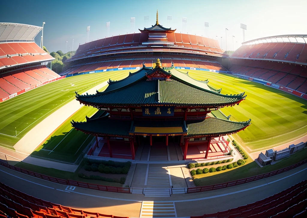 Asian temple stadium