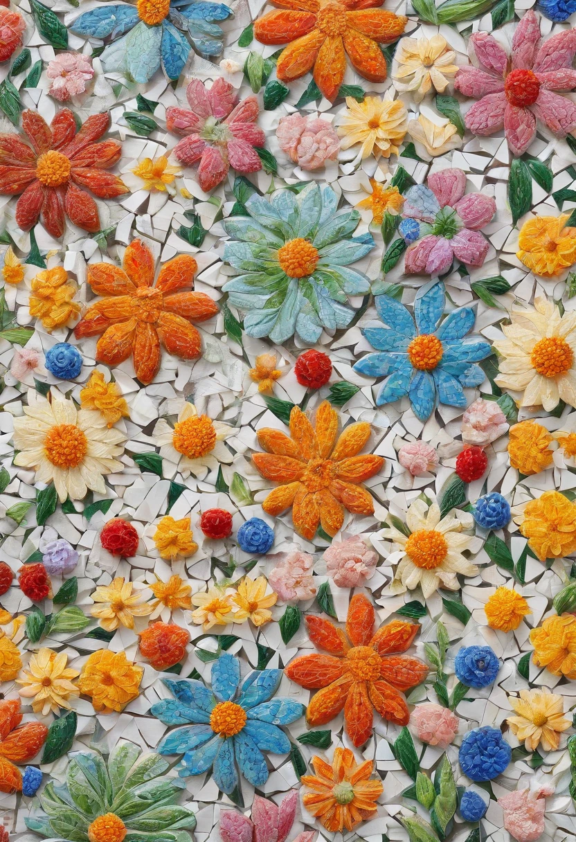 FLOWERS MOSAIC, FULL HD, hight quality