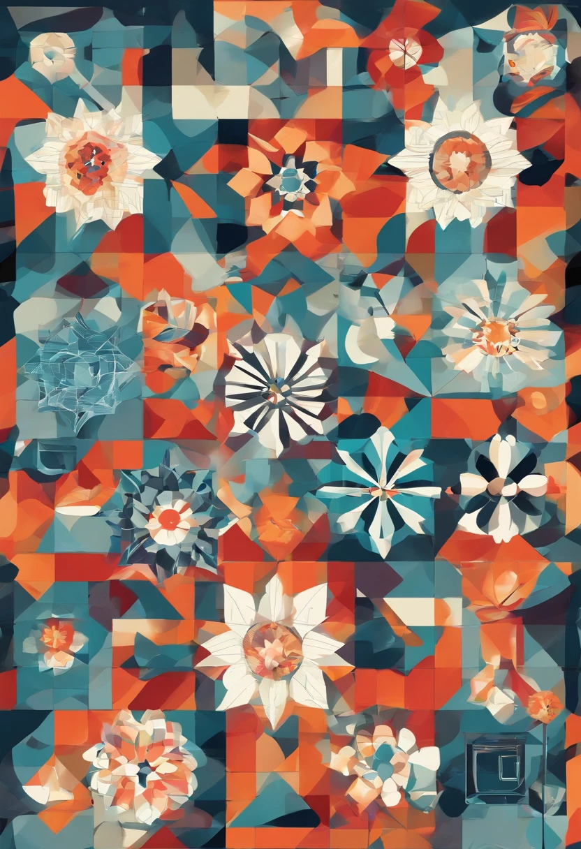 FLOWERS MOSAIC, FULL HD, hight quality