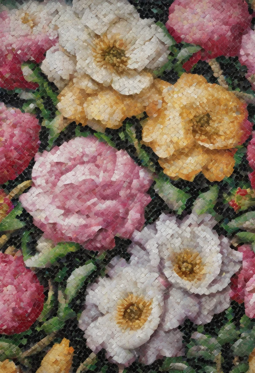 FLOWERS MOSAIC, FULL HD, hight quality