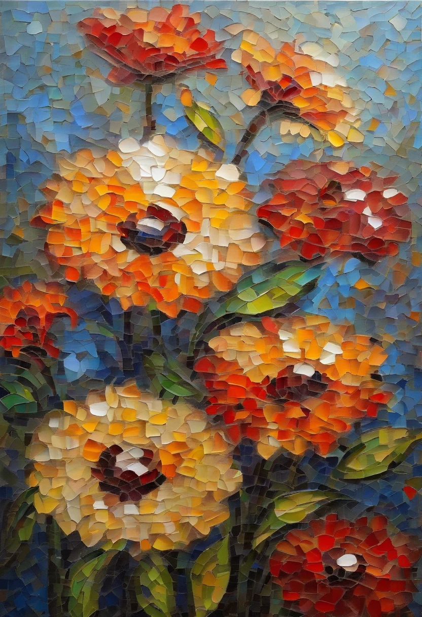 FLOWERS MOSAIC, FULL HD, hight quality