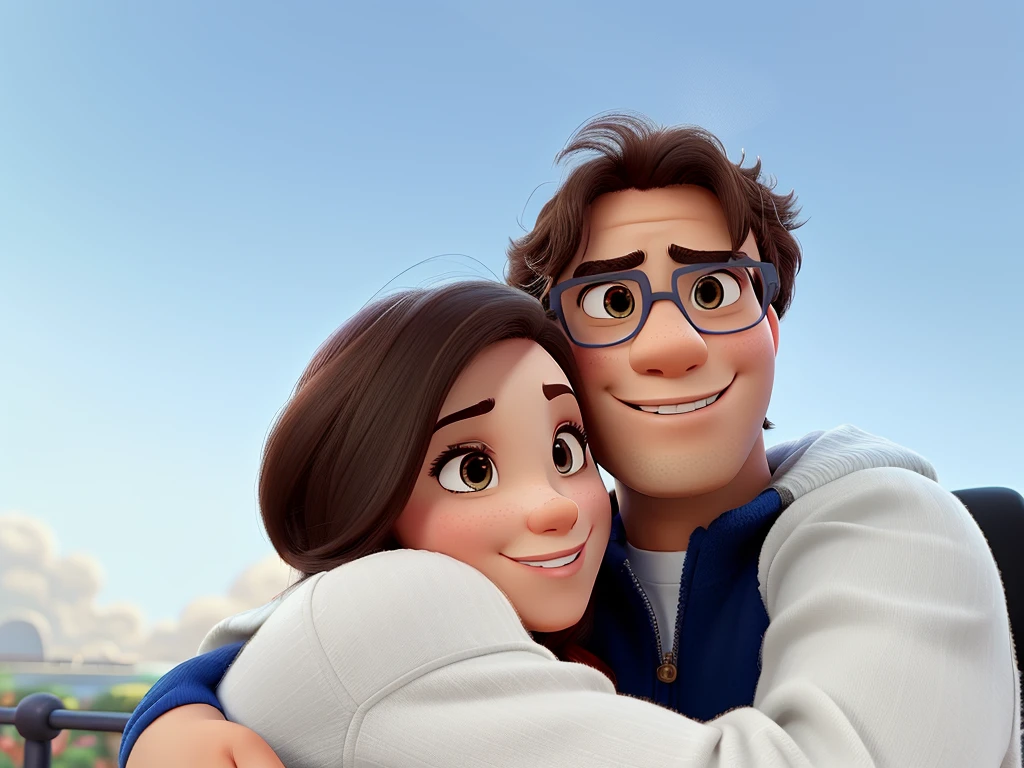 casal no estilo disney pixar, alta qualidade, melhor qualidade