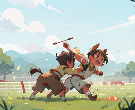 《prairie athletics》:Capturing grassland at Naadam event,Herdsmen take part in wrestling、archery、Intense moments in traditional sports such as horse racing。