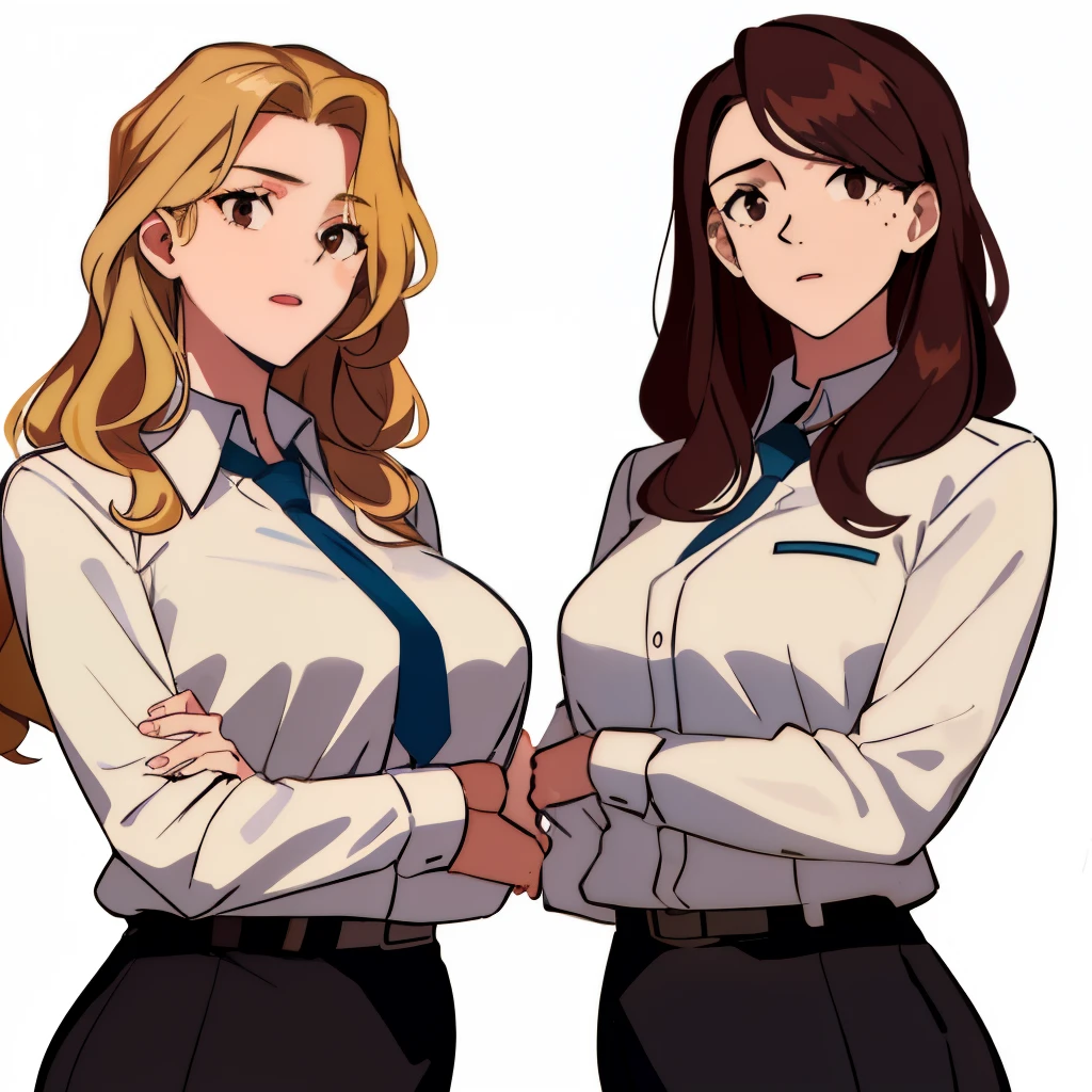 Best quality, solo woman, pretty, light brown skin, very curvy, massive breasts, massive ass, seductive smile, mid length curly pretty red hair, brown eyes, teacher uniform, short pencil skirt, full lips, seductive, mature, kissing a guy