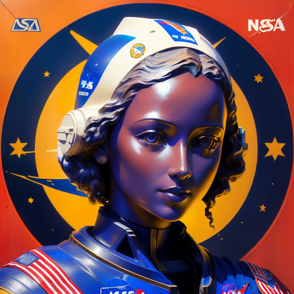 Logo NASA Statue