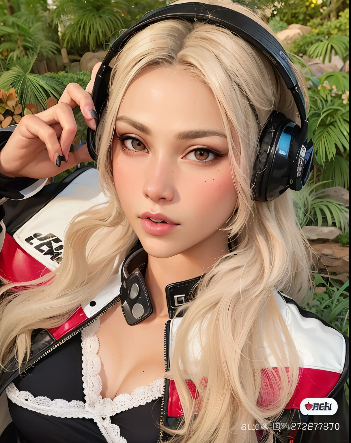 chica de pelo rubio con auriculares puestos sentada en una motociCleta, Parque Roseanne de Blackpink, Hermosa Delphine, Chica perfecta de pelo blanco, Ava Max, Retrato de Jossi de Blackpink, con auriculares, con auriculares, Chica coreana, vibraciones de anime, Cl, Sakimichan Frank Franzzeta, Lalisa Manobal, Modelo IG | Artgerm