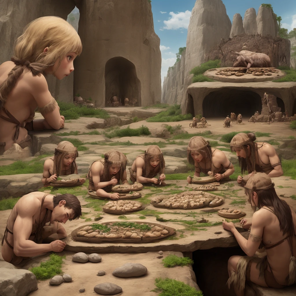 Paleolithic mode of production collage
