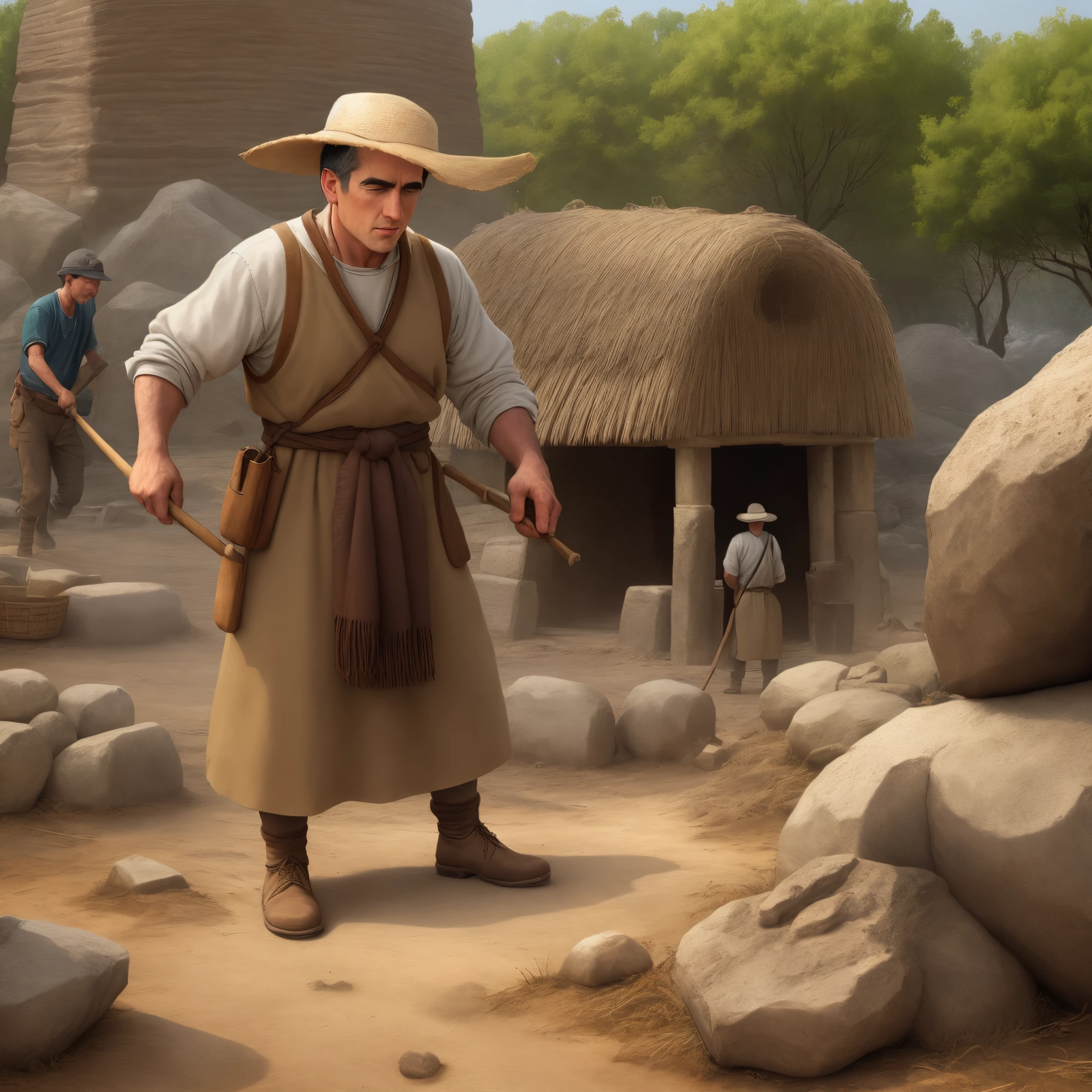 Men working in the Neolithic