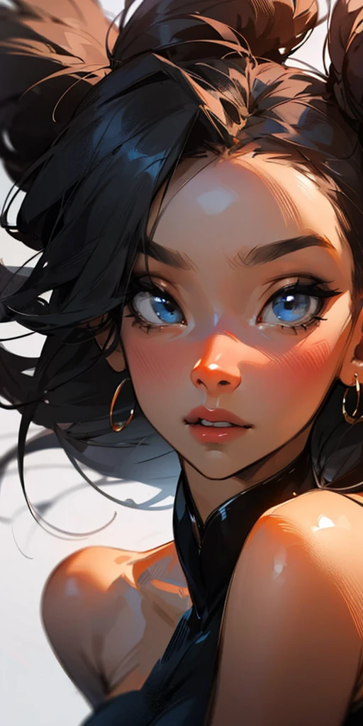 Beautiful woman dark_skin, anime style