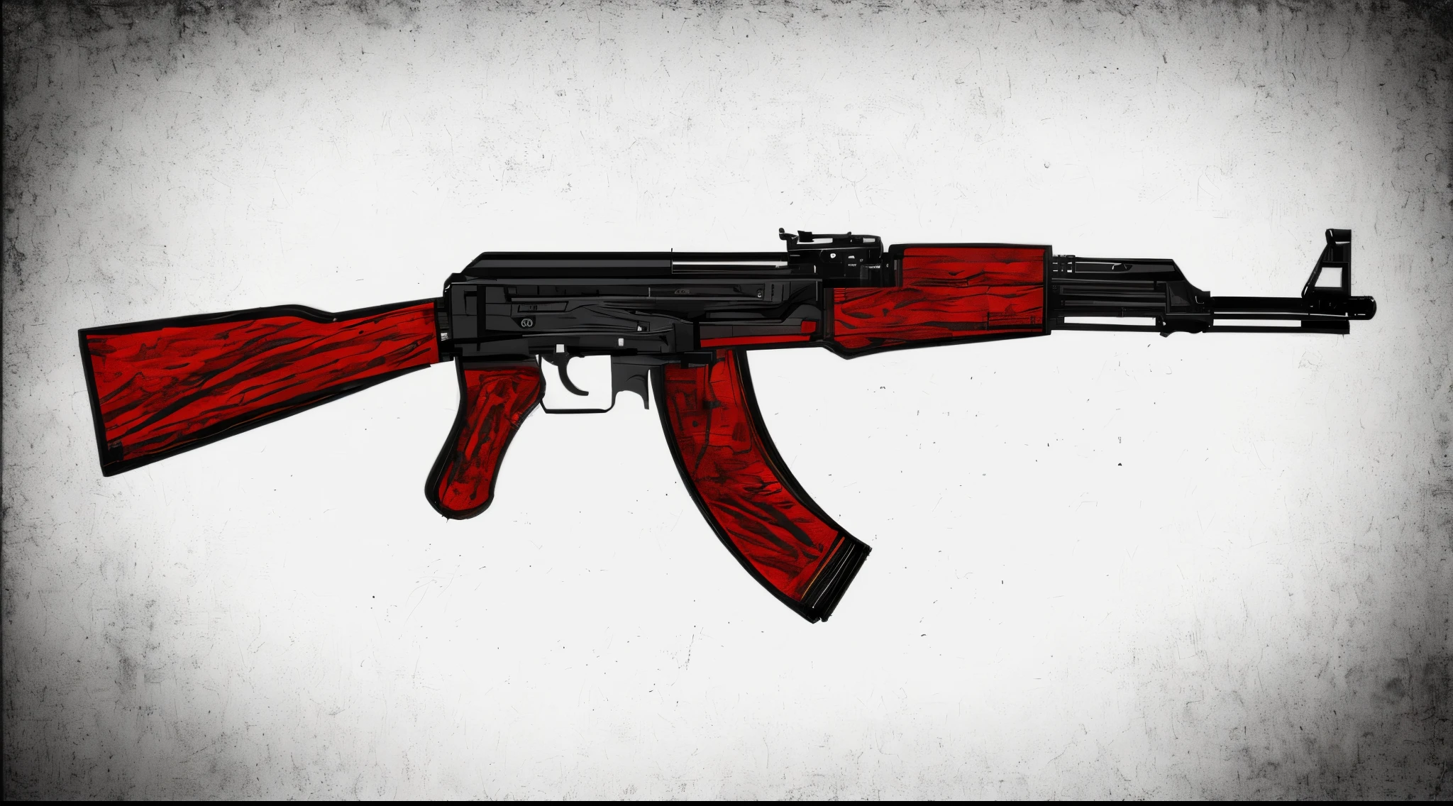 (Masterpiece), Best Quality, AK-47, style anime, Figure, whitebackground