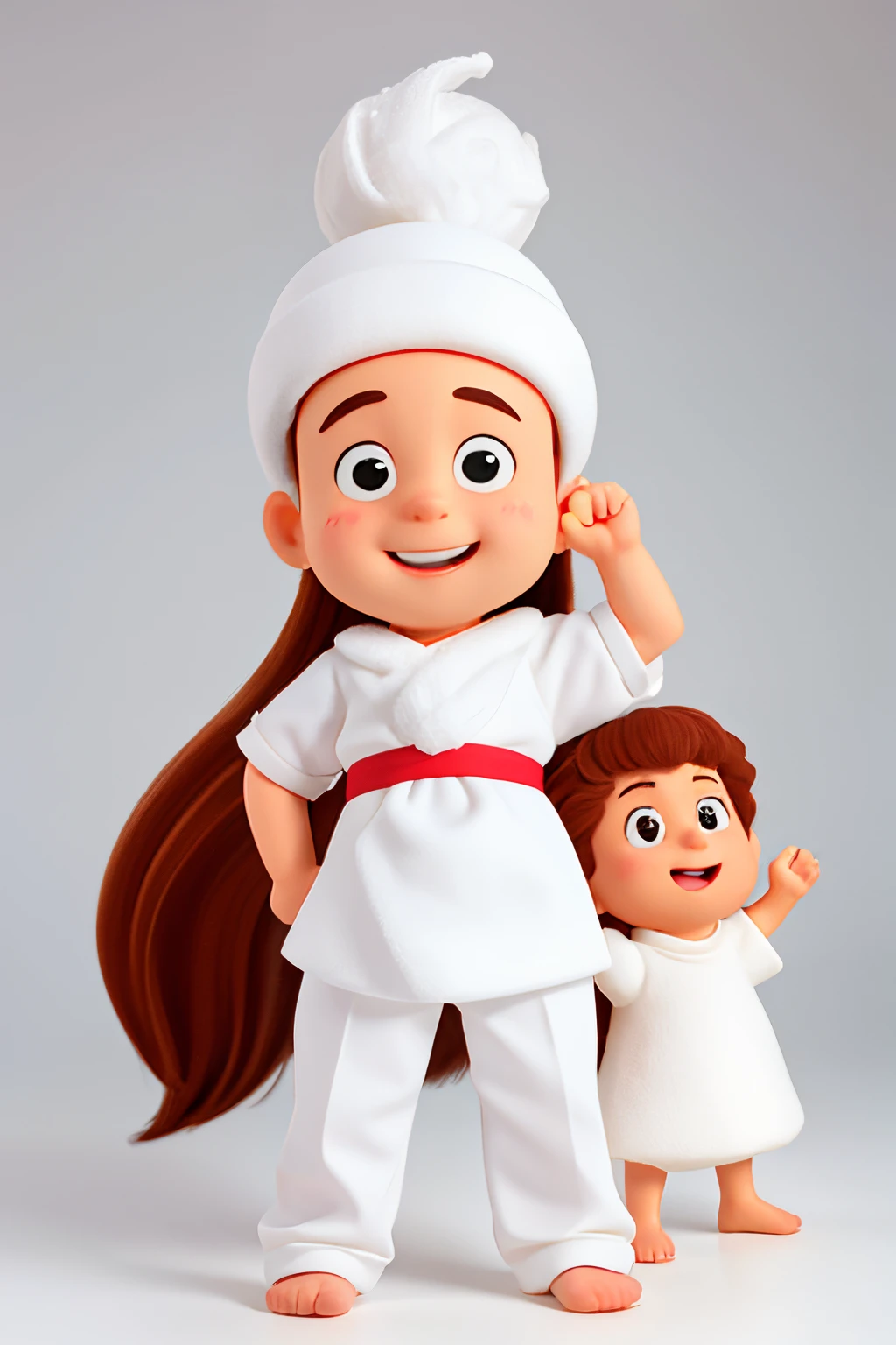 Um coelhinho branco, em fundo branco, in several different poses and facial expressions, Amicable, fofo, simples