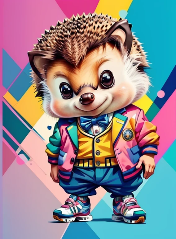 (cute hedgehog with sport jacket and rollerblades),(melhor pose),(best angle), (better expression), Eduardo Kobra acolchoamento ,multidimensional geometric wall PORTRAIT, arte, Chibi,
Yang08k, lindo, Colouring,
Primary works, qualidade superior, melhor qualidade, Arte Oficial, Beautiful and Aesthetic, pelos coloridos,