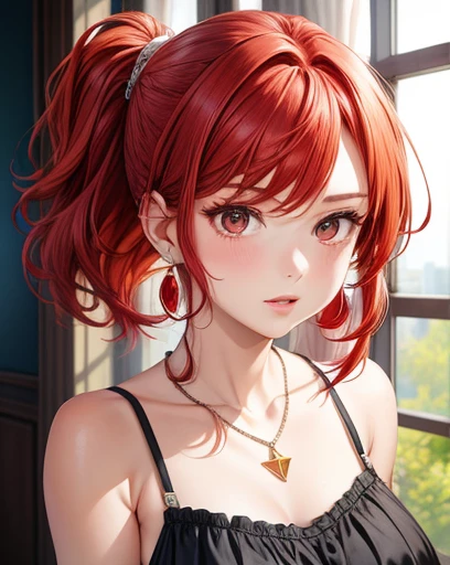anime, illustration, fantasy, Pelo rojo, adult