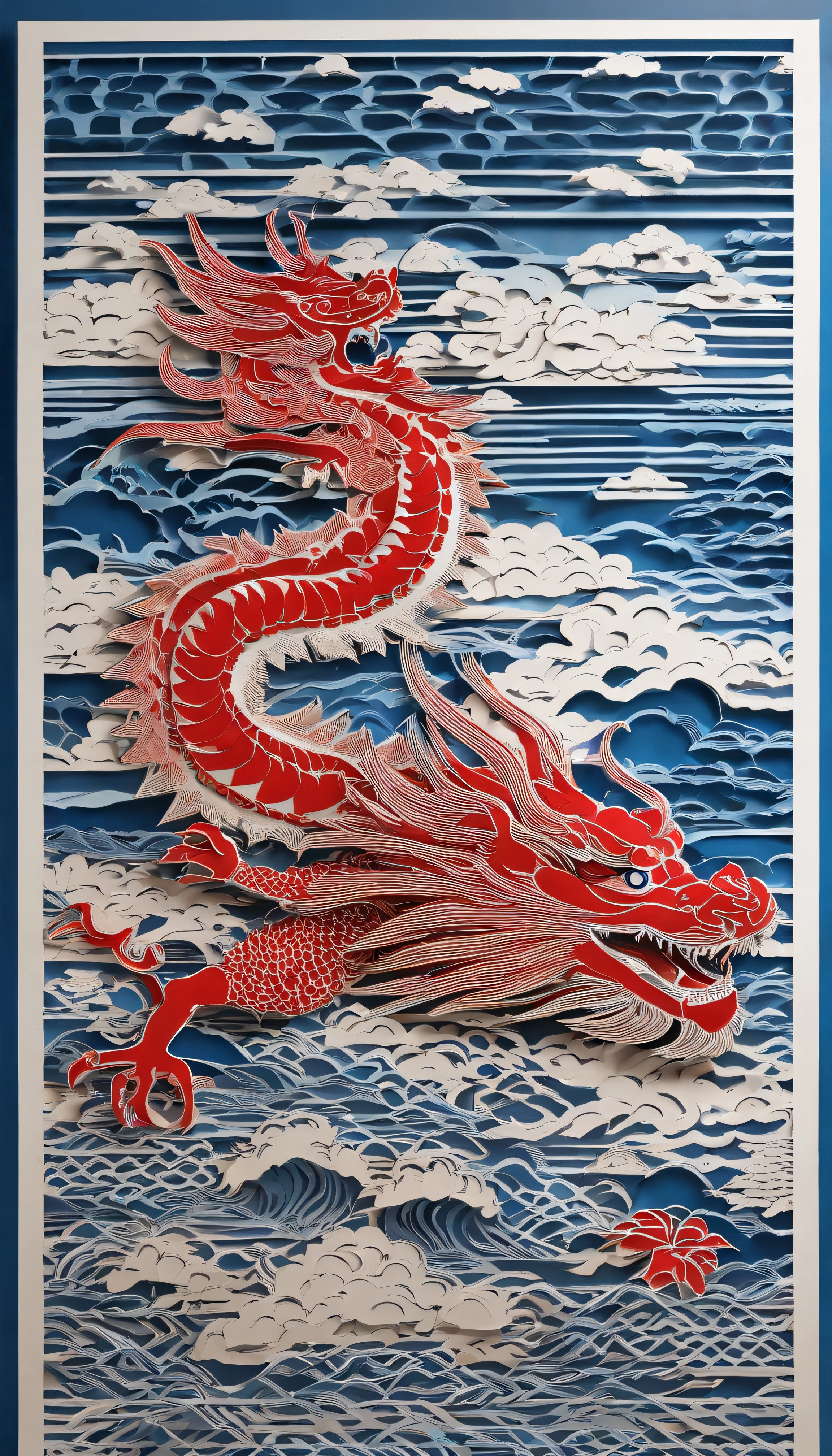 best composition、masutepiece、blue dragon、Thang Long