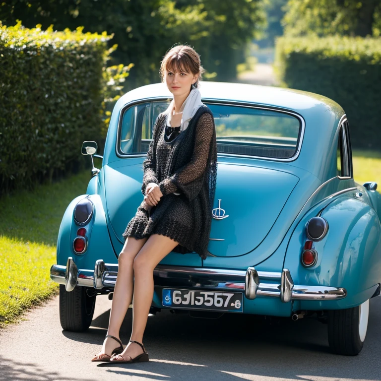 Frau mit Auto