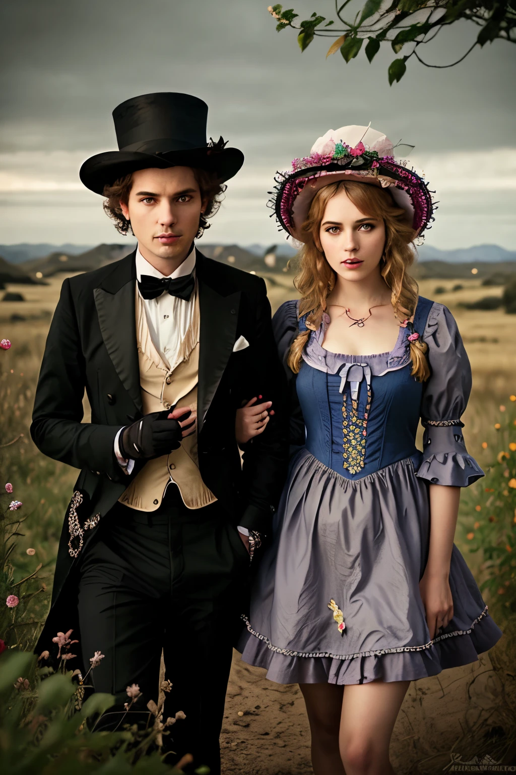 Hay dos personas disfrazadas de Alicia y el Sombrerero Loco., Alice in Wonderland Style, Sombrerero Loco femenino, As Alice in Wonderland, Sombrerero Loco, El Madhatter, Alice in Wonderland Syndrome, Alice in Wonderland, Portrait of Alice in Wonderland, Alice in Wonderland theme, El Sombrerero Loco, por Galen Dara, Natalie Shau Tom Bagshaw