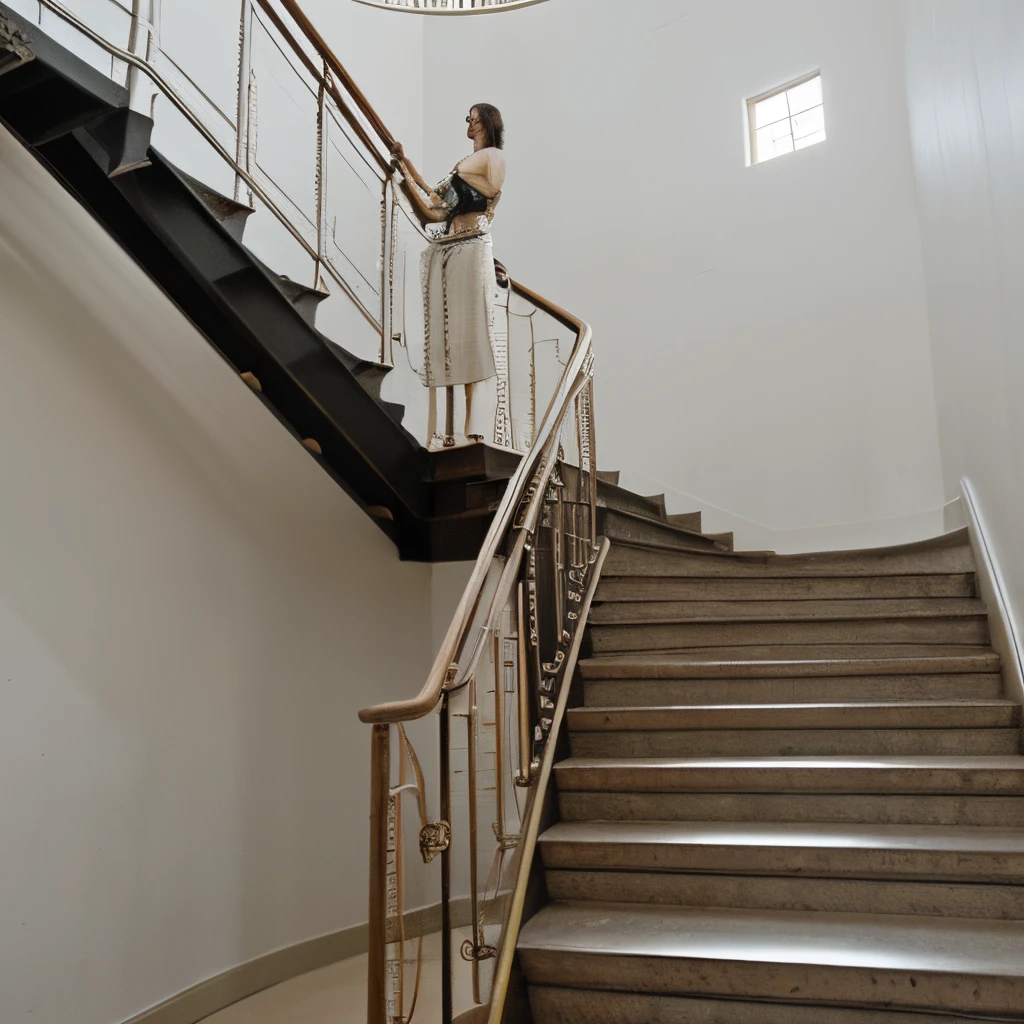 A delicate staircase ascending the forearm, cada degrau representando uma fase da vida.