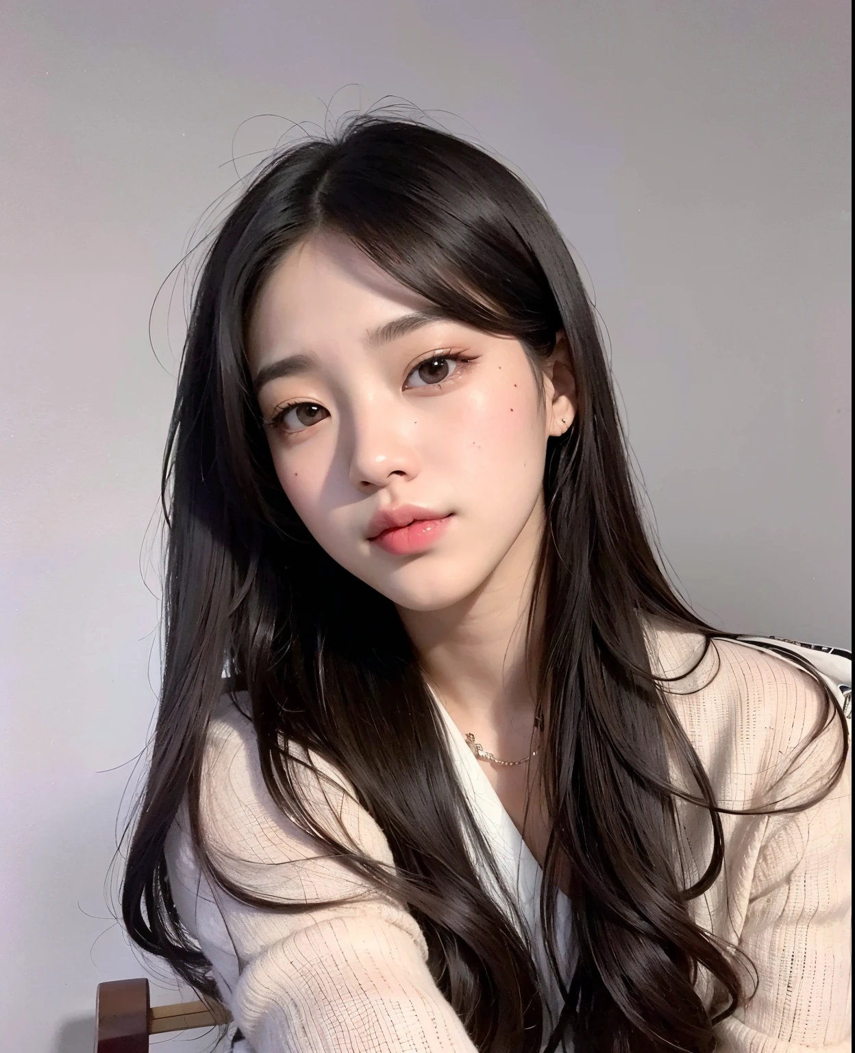 Un primer plano de una mujer con cabello largo sentada en una silla, Jisoo de Blackpink, Lee Ji - Eun, Lee Ji-eun, Jisoo de Blackpink, Jaeyeon Nam, Kim Doyoung, Retrato Jisoo Blackpink, Heonhwa Choe, Foto de perfil de la foto de cabeza, Parque Ji-min, Jinyoung Shin, hwang se - on, Actriz femenina de Corea