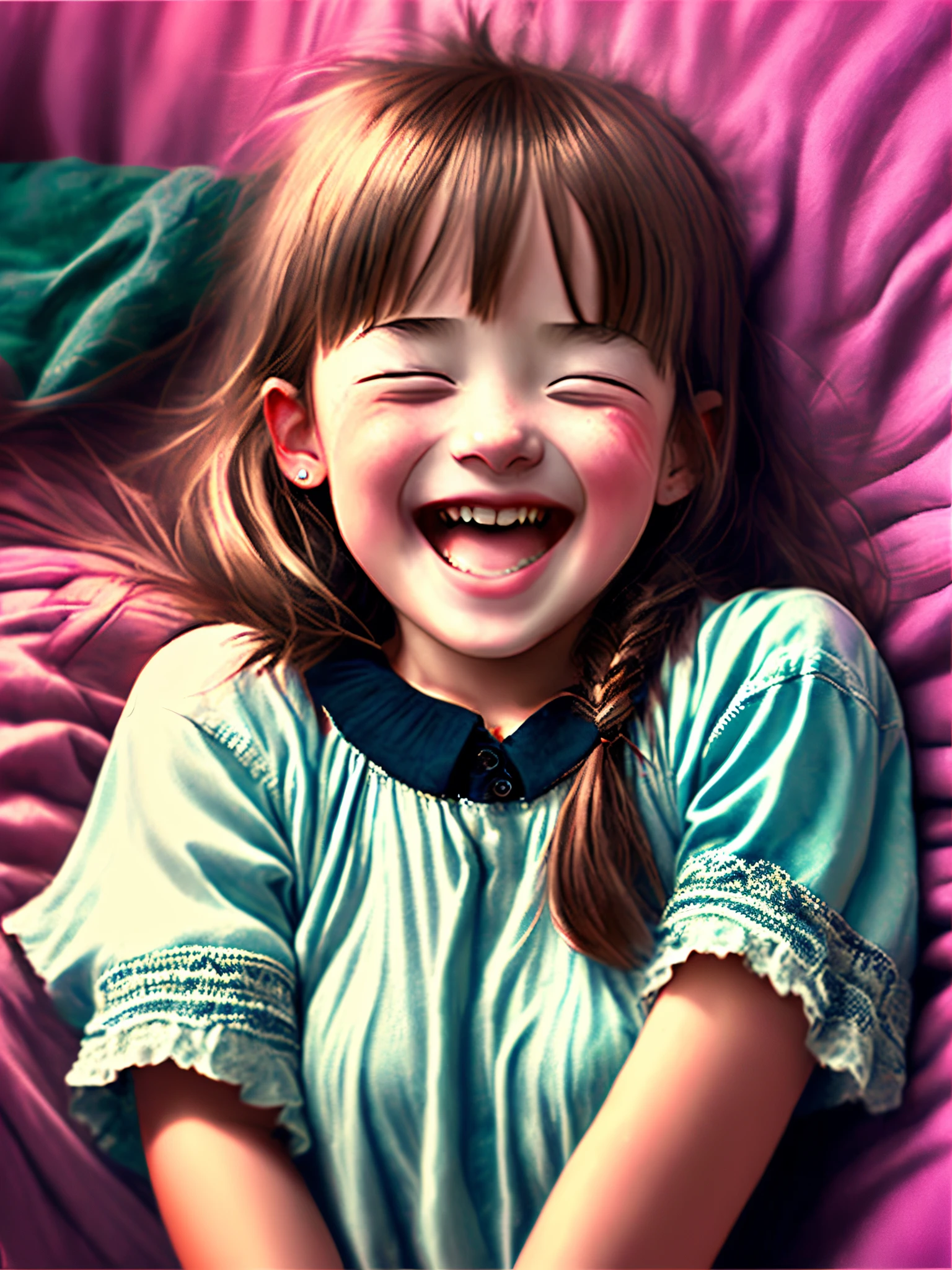 Girl tickled