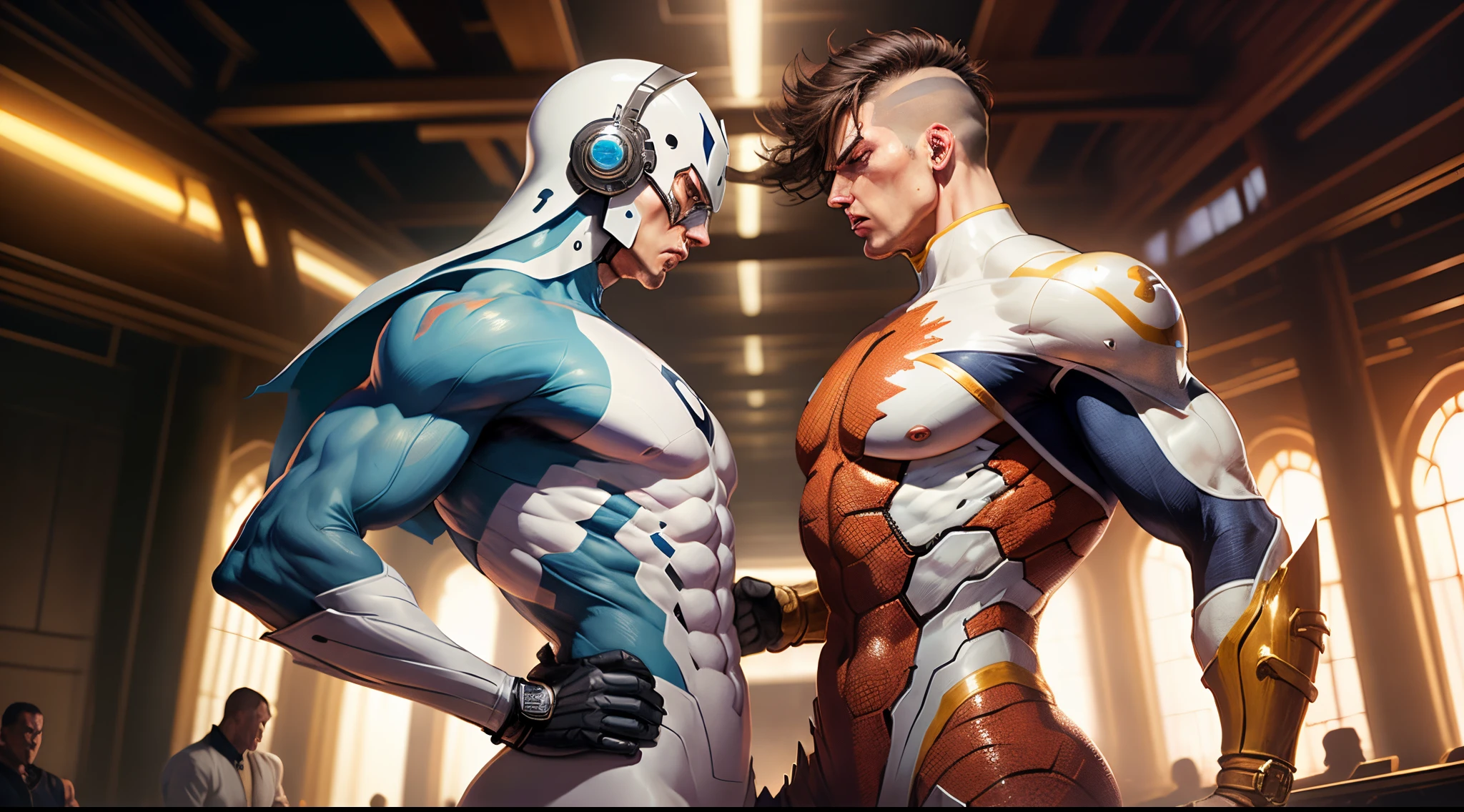 Omni man and freddy fighting