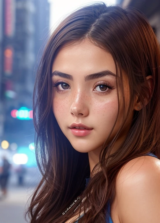 A girl in a realistic setting with vivid colors and extreme details. The girl should have beautiful and detailed eyes and lips. The artwork should be of the best quality, with a resolution of 4k or 8k, and a photorealistic style. The lighting should be professionally done, creating a studio-like effect. The overall color tone should be vibrant and visually appealing. This artwork should showcase a single girl as the main subject.