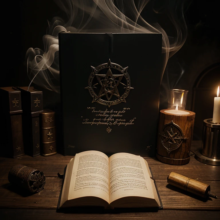 Book of shadows, spell, magic, smoke, spirit