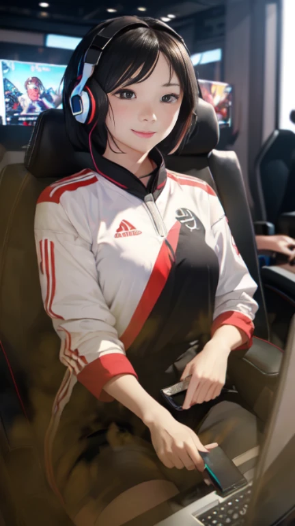 ((velocity)),Attacked by farts, (((Women farting))),(girl farting while seat on seat and playing game on smartphone)),smiled,blushing,velocity,(a female pro player), (wearing a pro player uniform),wear headset,(sit facing the screen),(her buttt facing the screen) (short hair black hair),(Asian woman),(gaming tournament),(masterpiece:1.2、top-quality)、(the Extremely Detailed CG Unity 8K Wallpapers、ultra-detailliert、Best Shadows)、(细致背景)、(The best lighting、extremely delicate and beautiful)、depth of fields、1girl in、独奏、upward looking gaze、